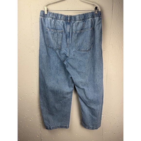 GAP Light Blue Wide-Leg Drawstring Jeans - Picture 6 of 11